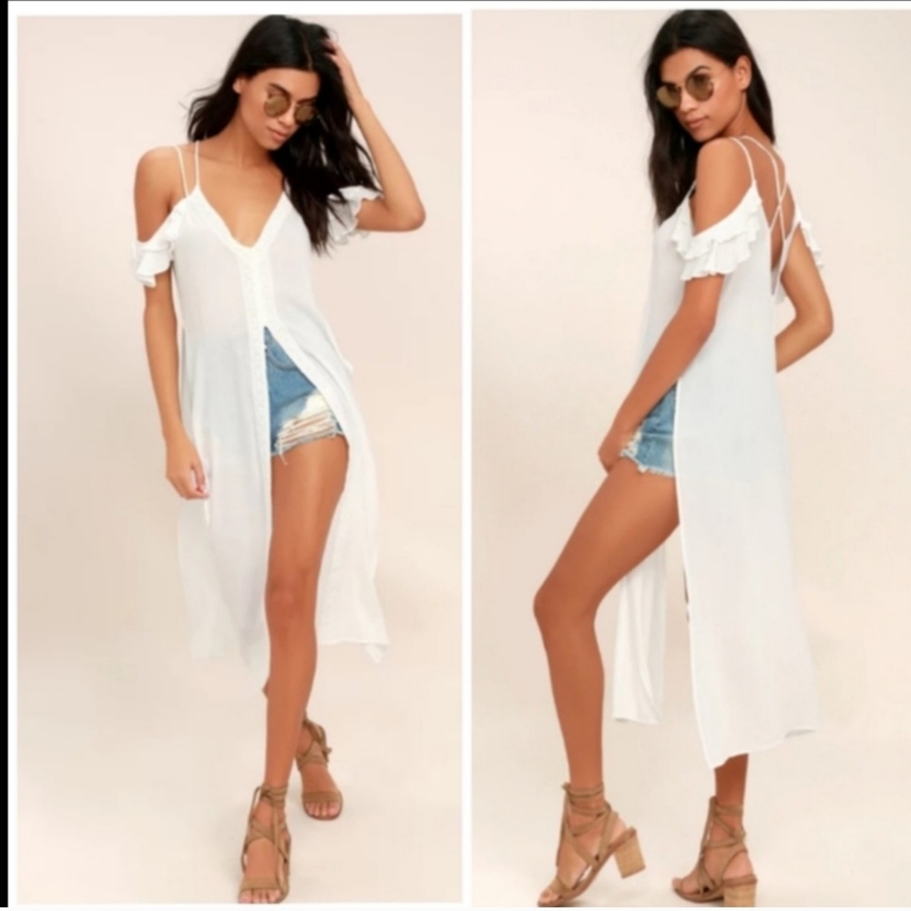 Lulus Sandy Cay White Crocheted Cover-Up